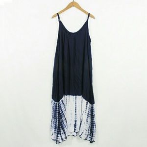 Dipped tie dye maxi dress